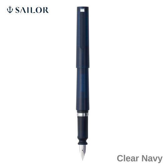 Sailor Tuzu Adjust Fountain Pen Clear Navy Stainless Medium Nib - Limited Edition