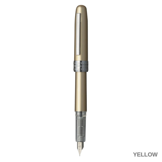 Platinum Plaisir Fountain Pen Yellow Stainless Fine Nib