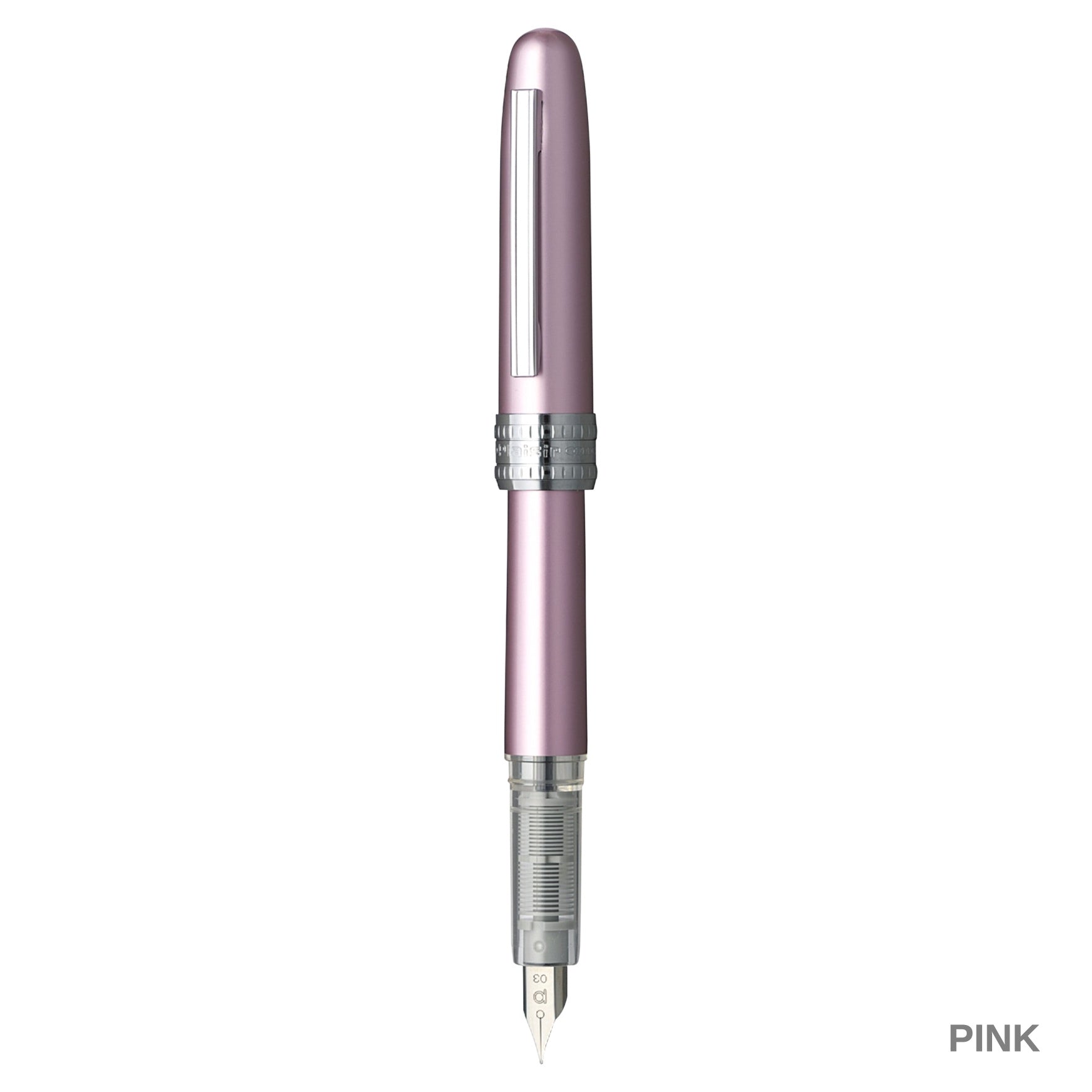 Platinum Plaisir Fountain Pen Pink Stainless Fine Nib G Pack