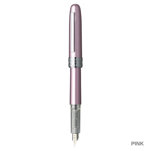 Platinum Plaisir Fountain Pen Pink Stainless Fine Nib G Pack
