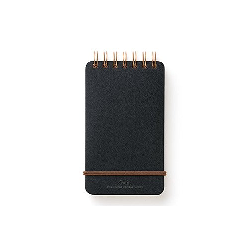 Midori WM Ring Memo 100 sheets Black Grain Cover