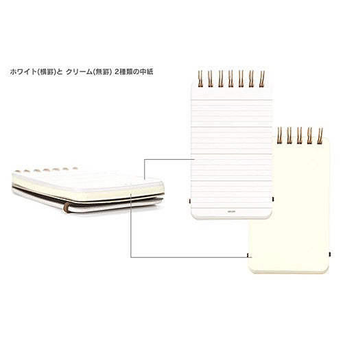 Midori WM Ring Memo 100 sheets Black Grain Cover