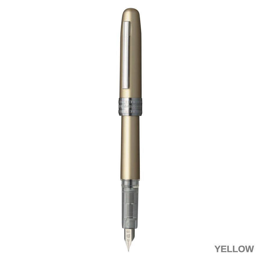 Platinum Plaisir Fountain Pen Yellow Stainless Fine Nib