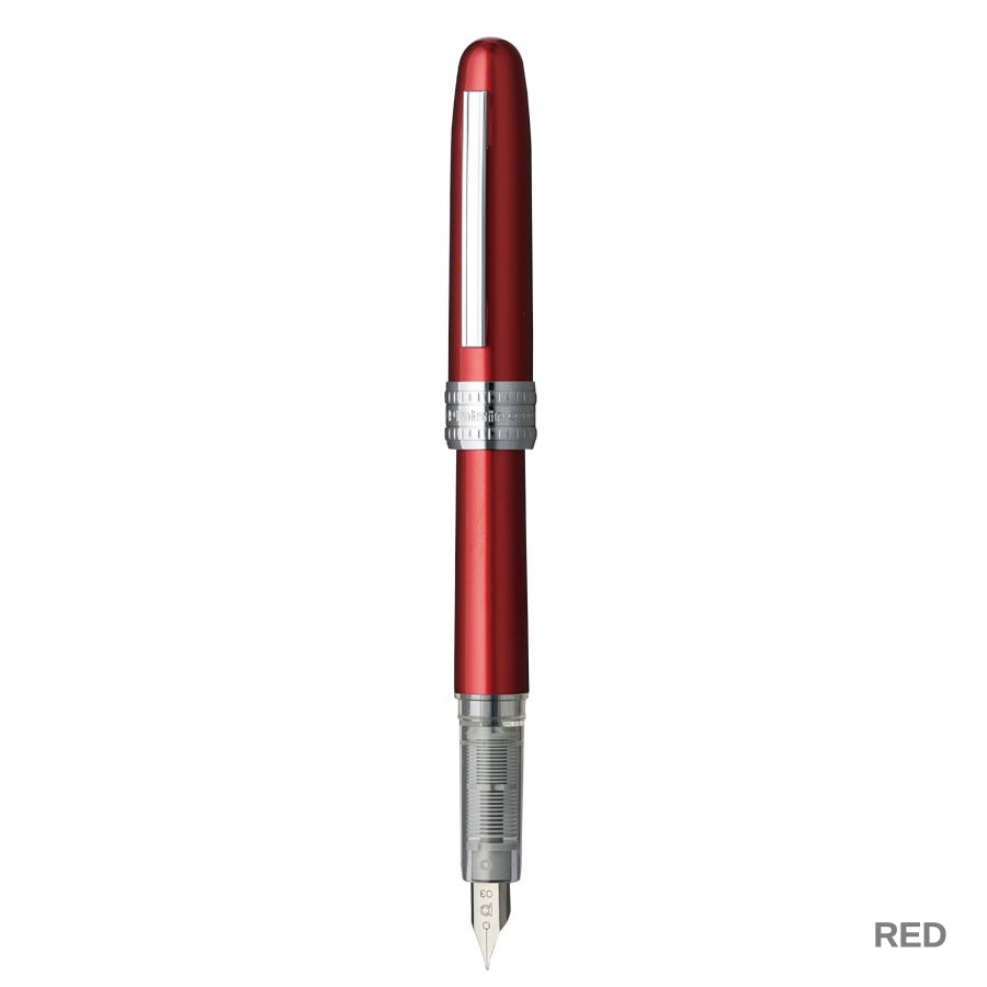 Platinum Plaisir Fountain Pen Red Stainless Fine Nib