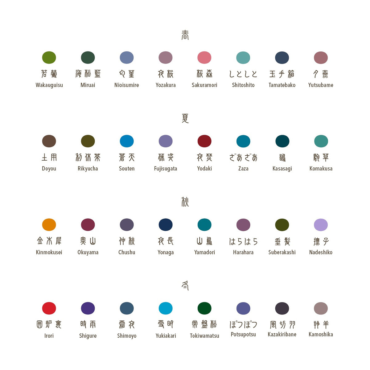 Sailor Shikiori Fountain Pen Bottled Ink - Harahara  20ml
