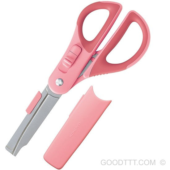 Kokuyo Hakoake 2 Way Scissors + Cutter – Pink