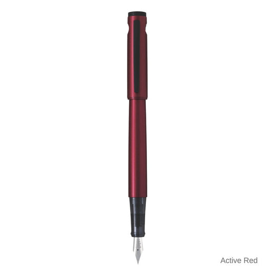 Pilot Lightive Fountain Pen Active Red Stainless Medium Nib