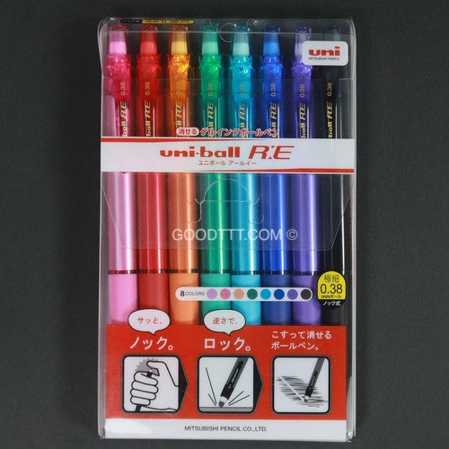 Uni-Ball R:E Erasable Gel Ink Ballpoint Pen (8 Pack)